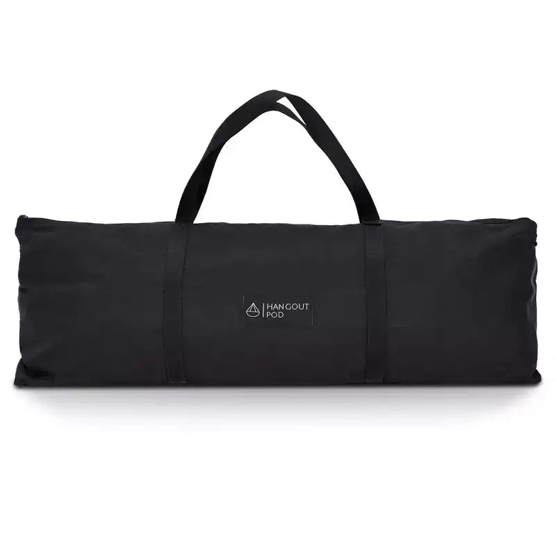 Lit-hamac rond d'extérieur familial de 1,80 m avec support noir/gris