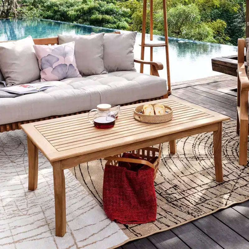 Sonoma Lane Rockport Teak Wood Outdoor Coffee Table