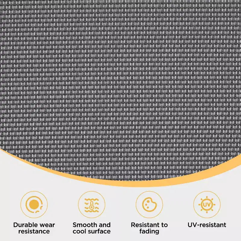 Chaise pliante avec coussin rembourré amovible et 5 positions réglables