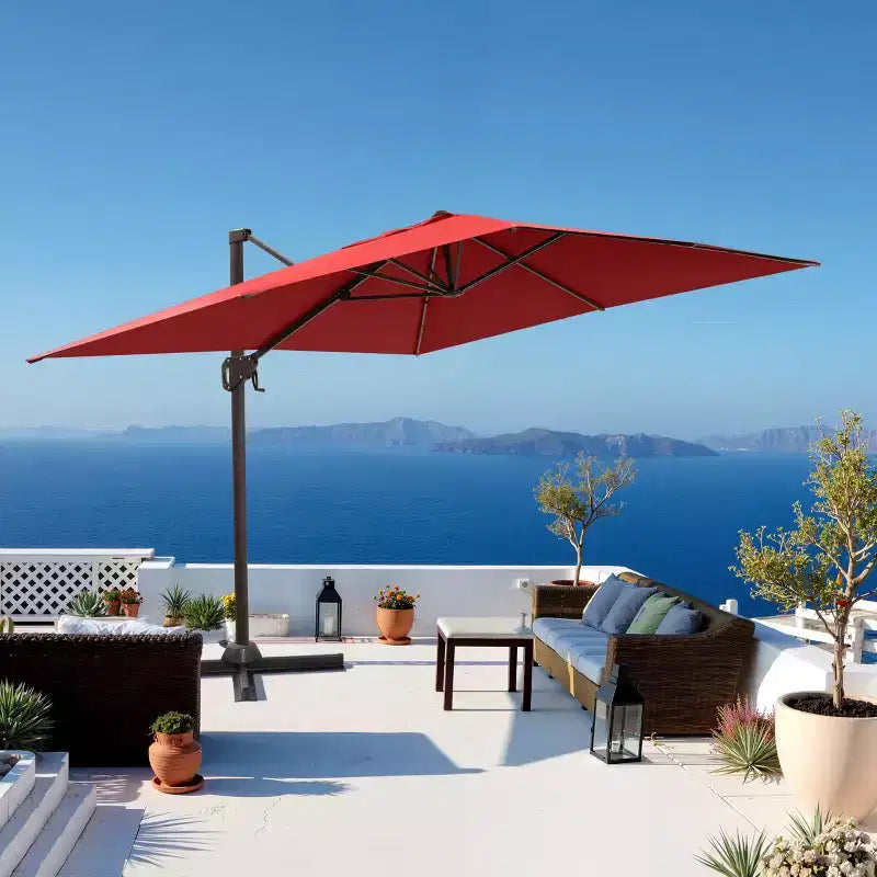 Parasol déporté inclinable UV30+ avec rotation à 360°