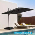 Crestlive Products 9x11FT Cantilever Umbrella Outdoor UV30+ 360 Degree Rotation Offset Umbrella 6 Heights Adjustable Cantilever Patio Umbrella