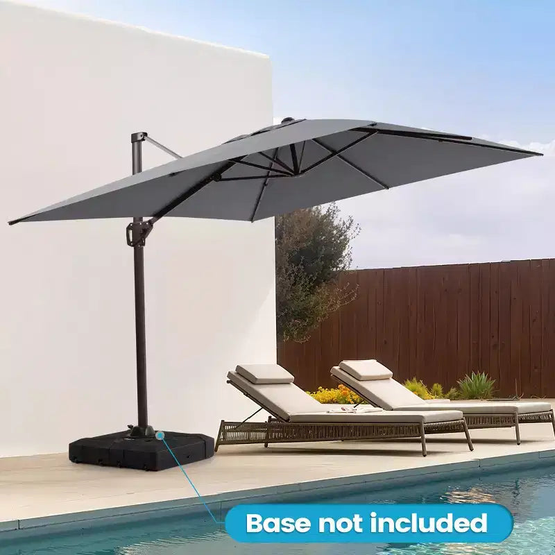 Parasol déporté inclinable UV30+ avec rotation à 360°