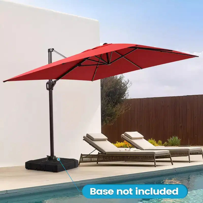Parasol déporté inclinable UV30+ avec rotation à 360°