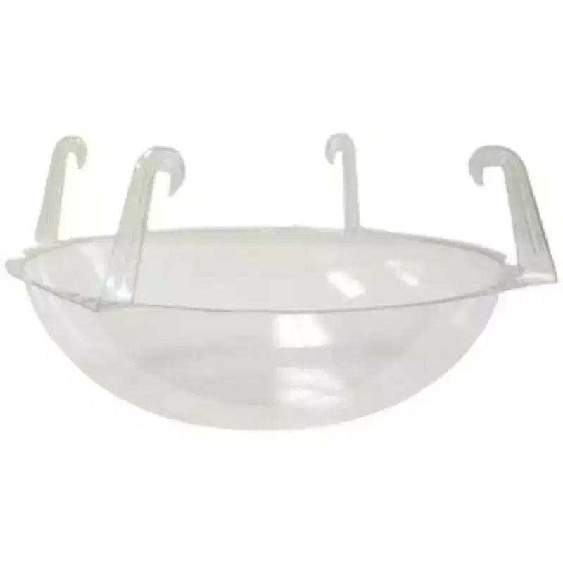 Curtis Wagner Plastics Hanging Basket Drip Pan, Clear, 12-14in