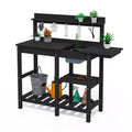 Hyleory HDPE Weather-Resistant Potting Bench Table with Storage Shelf