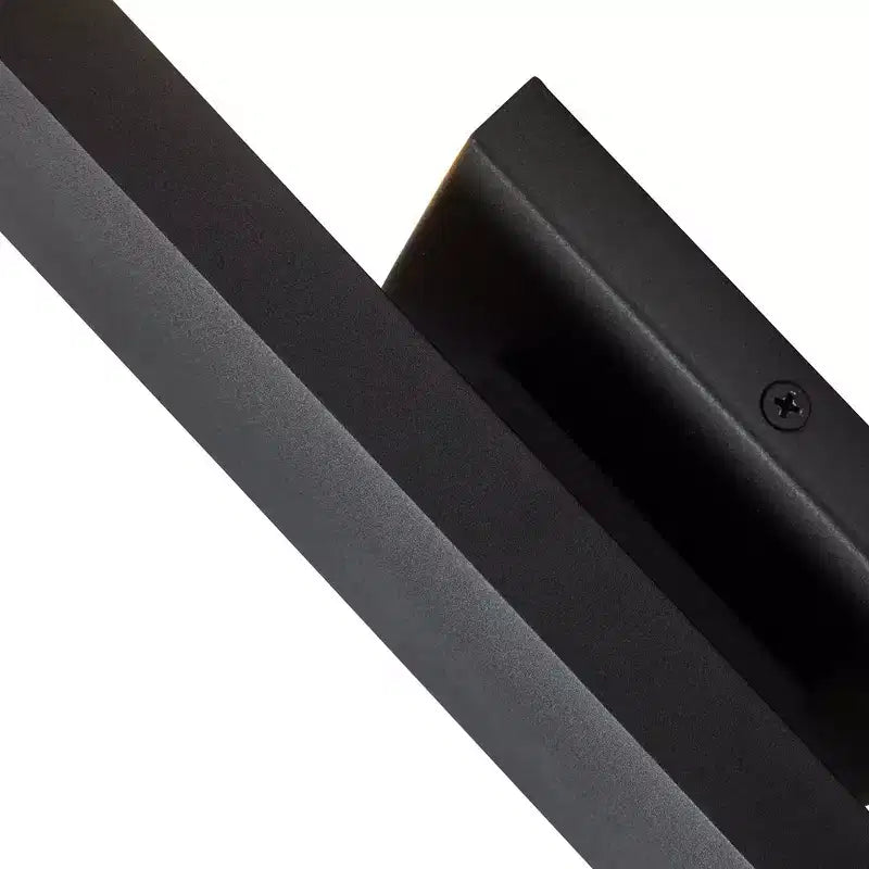 Applique murale extérieure LED à intensité variable noire avec verre dépoli