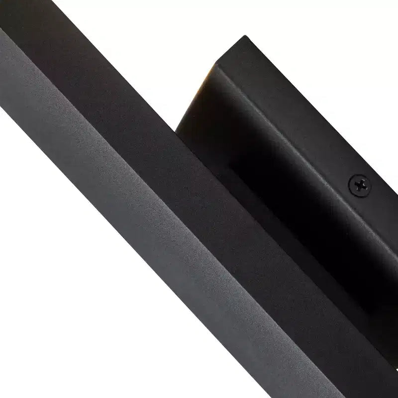 Applique murale extérieure LED à intensité variable noire avec verre dépoli