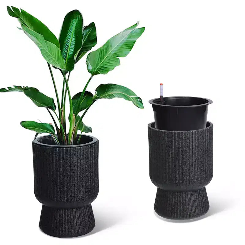 Jardinières, pots de fleurs d'intérieur auto-arrosants avec indicateur de niveau d'eau