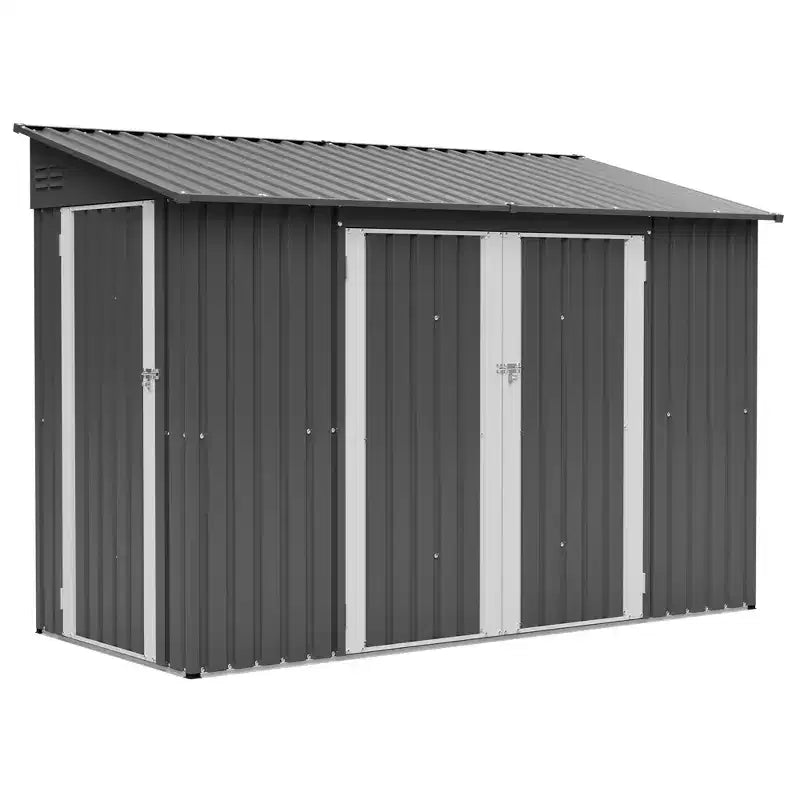 Abri de jardin avec porte latérale verrouillable et accès facile