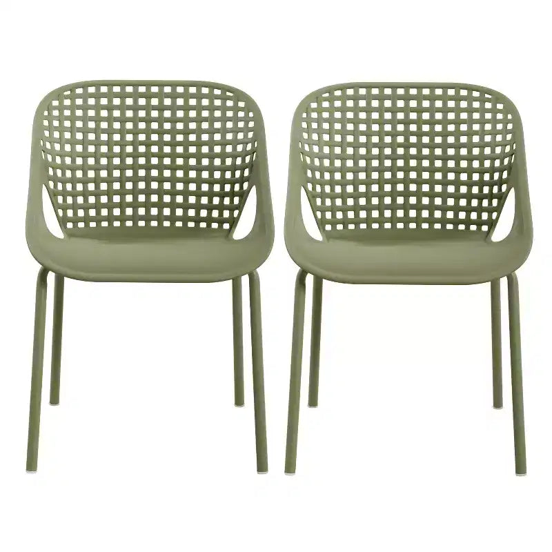 Chaises de terrasse modernes en fer et en plastique