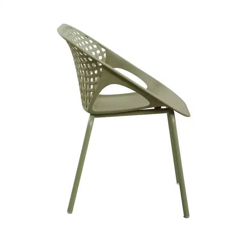 Chaises de terrasse modernes en fer et en plastique