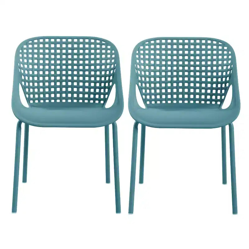 Chaises de terrasse modernes en fer et en plastique