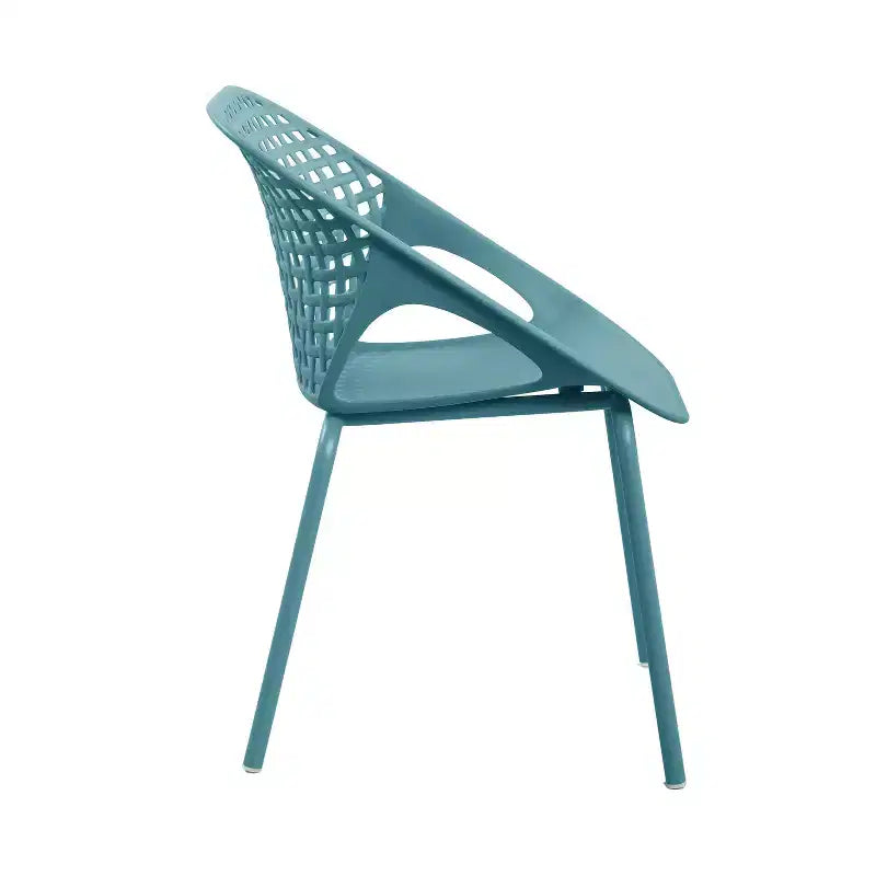 Chaises de terrasse modernes en fer et en plastique