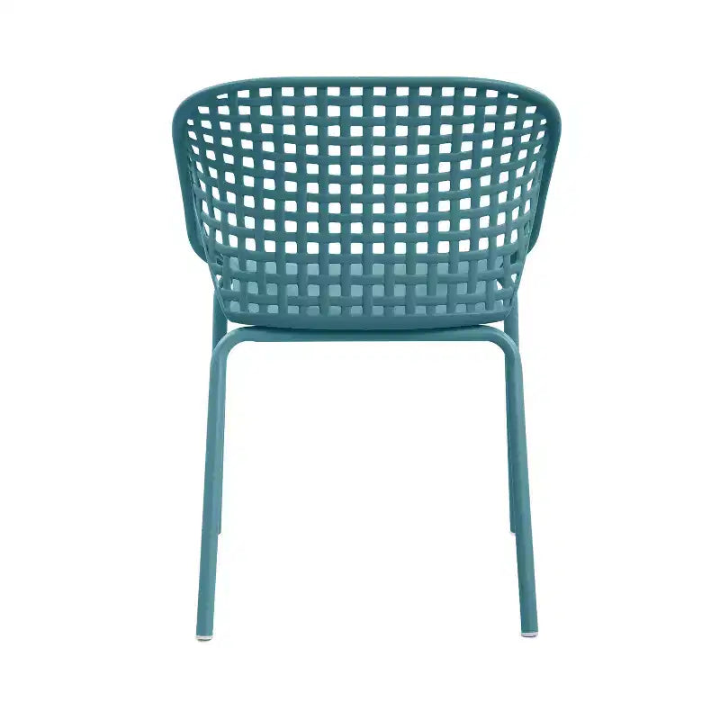 Chaises de terrasse modernes en fer et en plastique