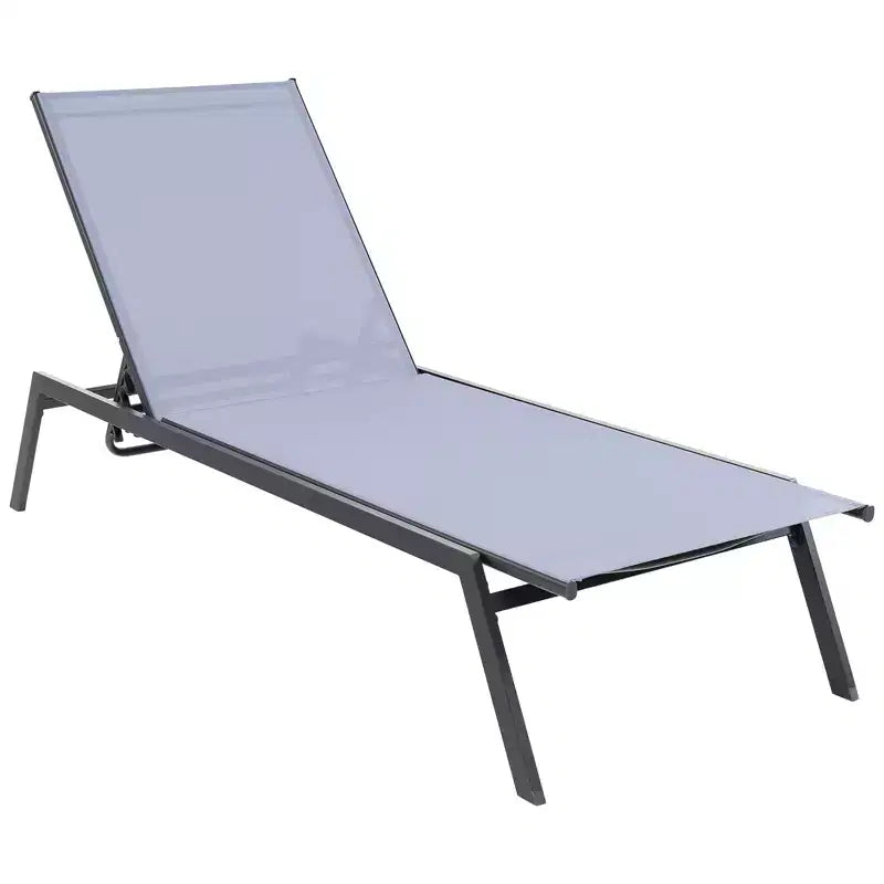 Gymax 1PC/2PC Outdoor Chaise Lounge Lounge Chair w/ Quick-Drying Fabric Adjustable Reclining Beach Chair for Backyard Balcony Poolside