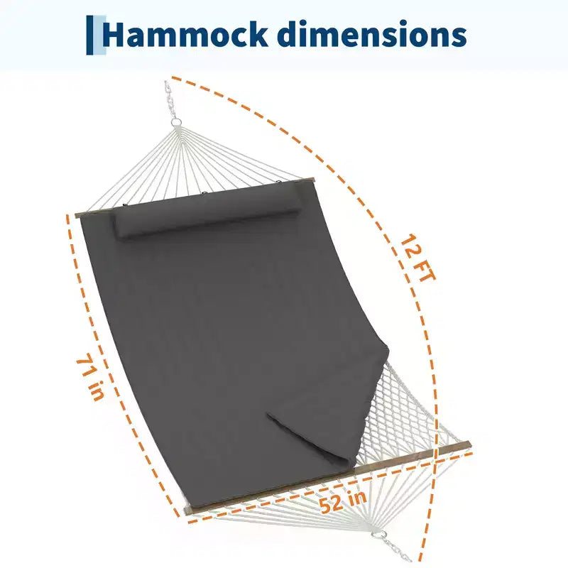 Hamac 2 places avec support Cadre en acier réglable
