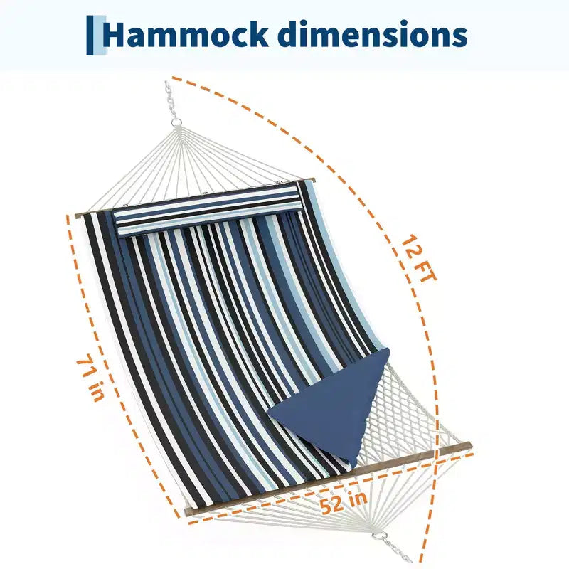 Hamac 2 places avec support Cadre en acier réglable