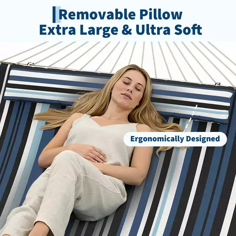 Hamac 2 places avec support Cadre en acier réglable