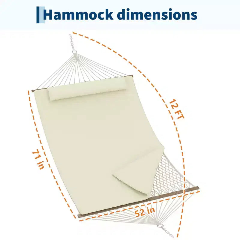 Hamac 2 places avec support Cadre en acier réglable