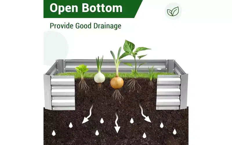 Potager surélevé avec couvercle de serre, fenêtres enroulables à 2 niveaux
