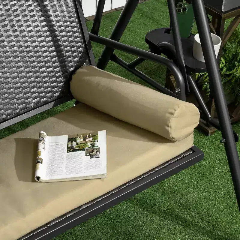 Balancelle de jardin 3 places, balancelle 3 personnes avec coussin amovible