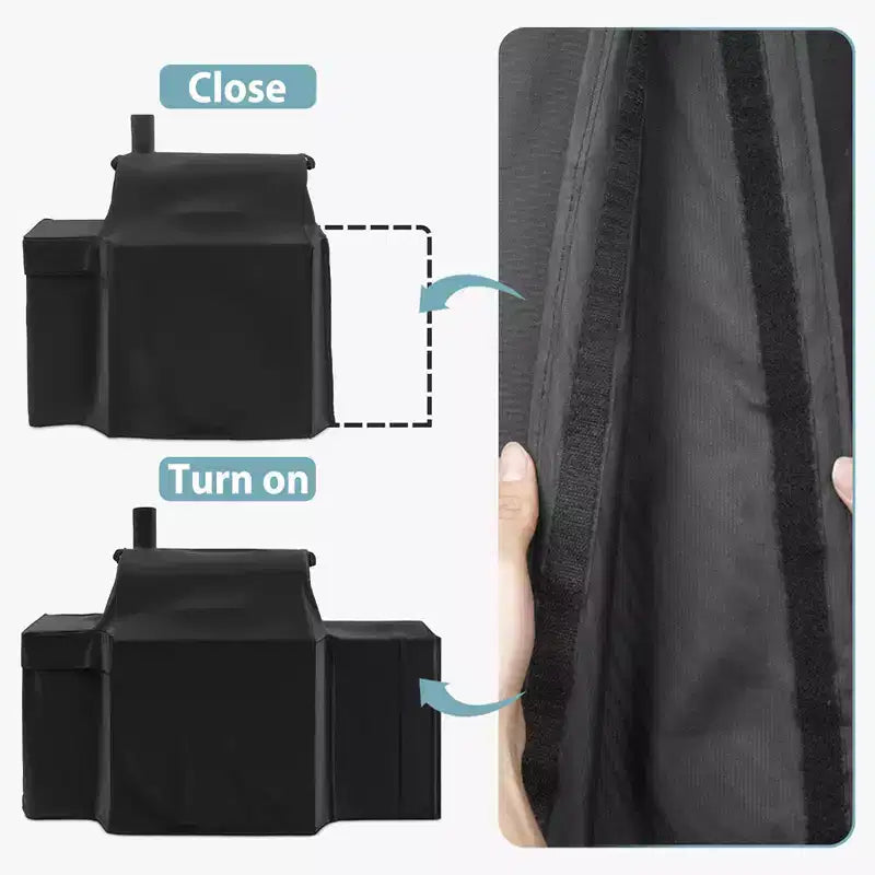 Housse de barbecue, housse de barbecue et fumoir robuste et imperméable avec fermeture éclair spéciale