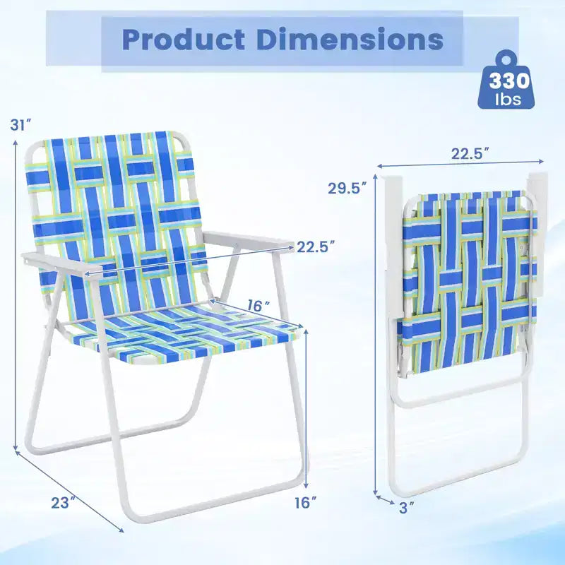 Chaise de plage pliante Chaise de camping en toile Chaise légère