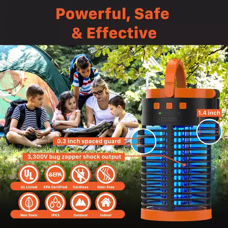 Anti-moustique électrique 5 en 1 pour extérieur, anti-moustique pour intérieur, anti-moustique solaire