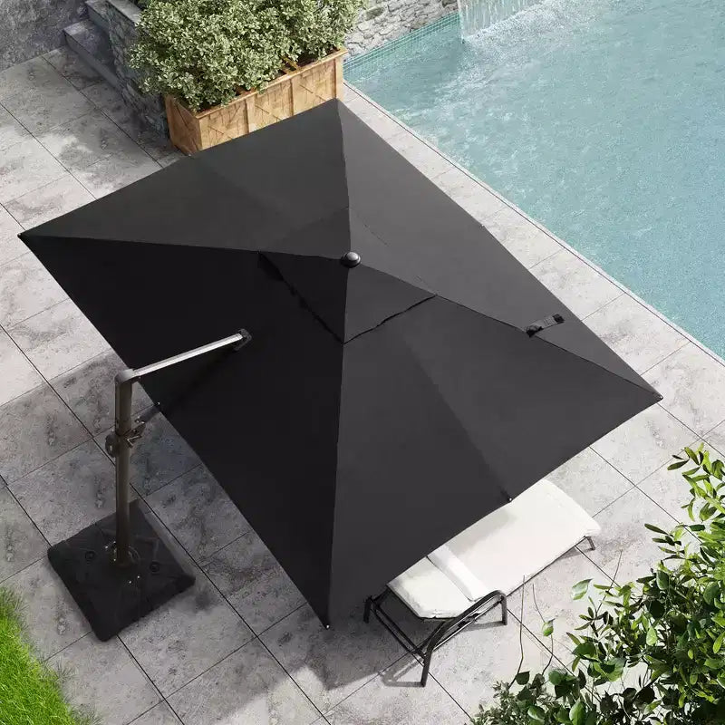 Parasol déporté inclinable 1 niveau sans base