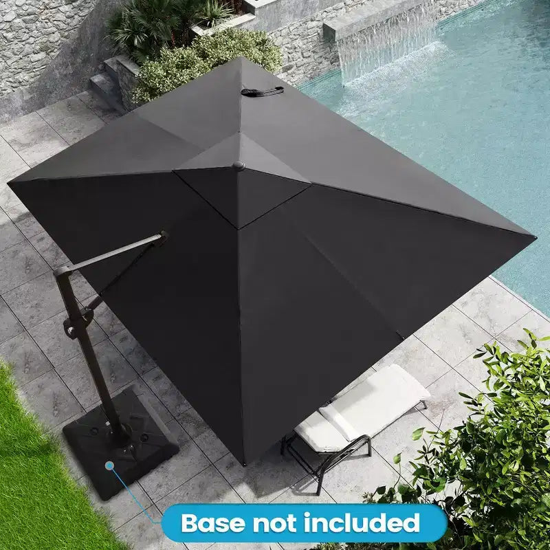 Parasol déporté inclinable 1 niveau sans base