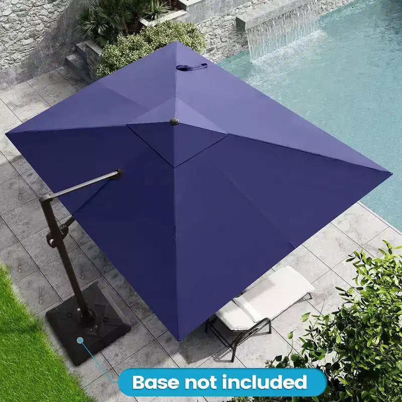 Parasol déporté inclinable 1 niveau sans base