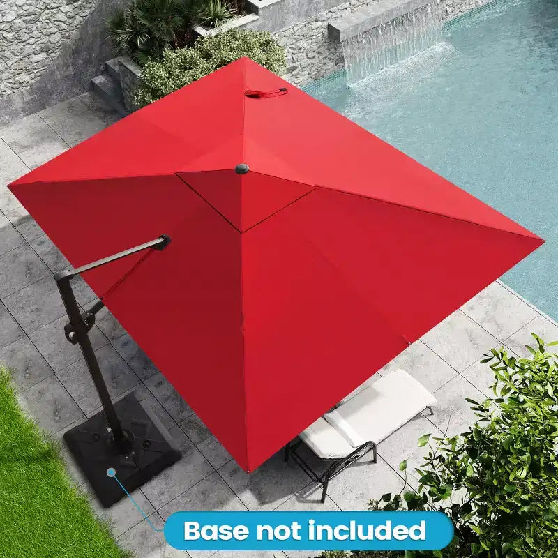 Parasol déporté inclinable 1 niveau sans base