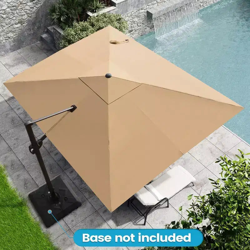 Parasol déporté inclinable 1 niveau sans base