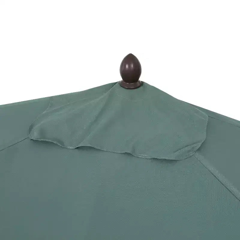 Parasol de terrasse rectangulaire demi-marché classique Mid-Century avec manivelle
